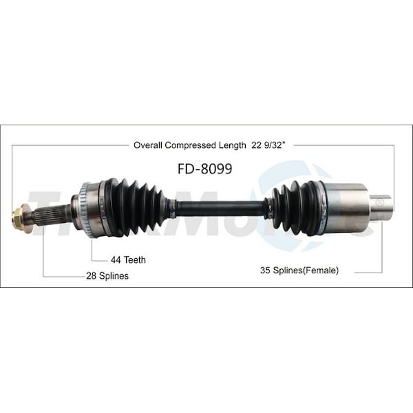 Surtrack Axle Cv Axle Shaft, Fd-8099 FD-8099 - main